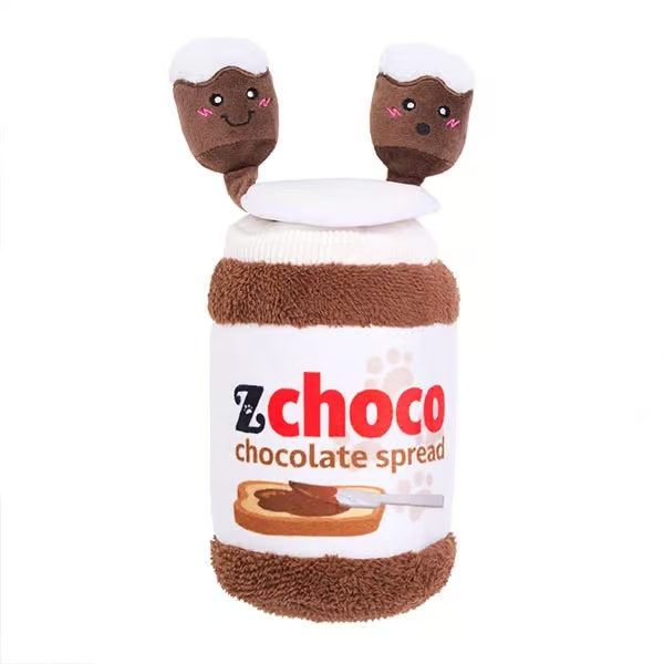 ZIPPY PAWS BUNGEE BURROW CHOCOLATE SPREAD JAR