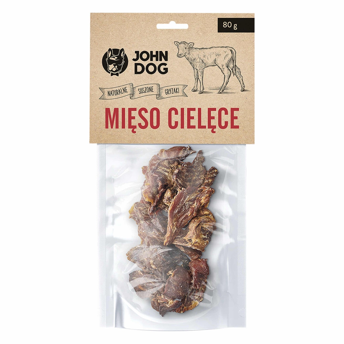 JOHN DOG SUSZONE MIĘSO CIELĘCE 80G