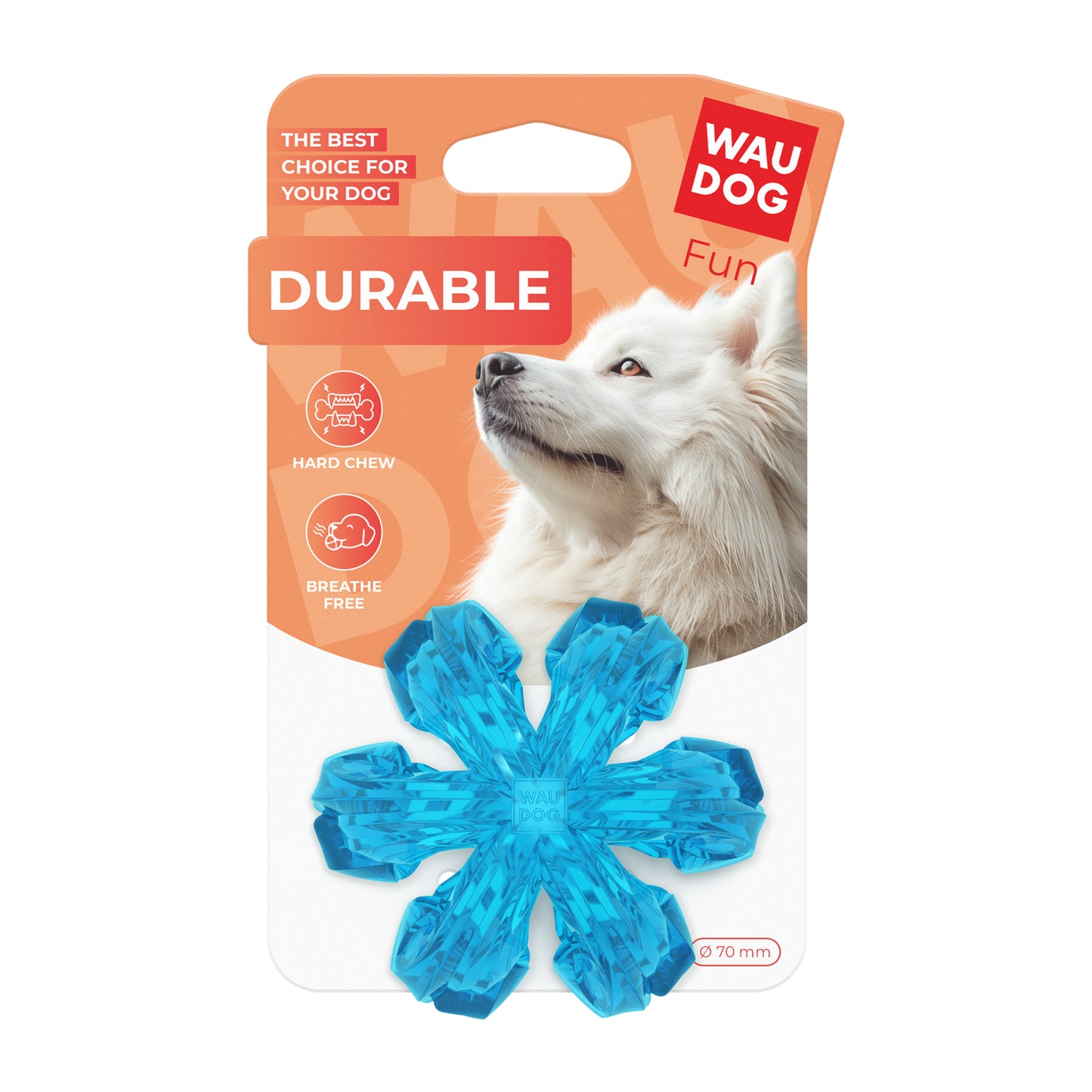 WAUDOG FUN DRABLE PIŁKA 7CM NIEBIESKI