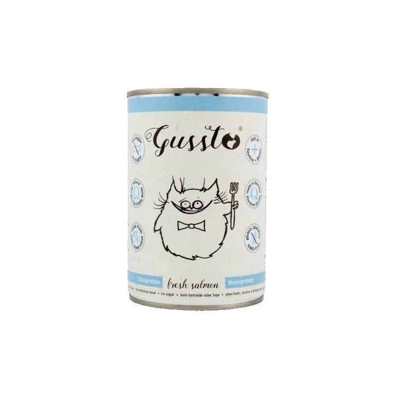 GUSSTO MOKRA KARMA DLA KOTA ŁOSOŚ 375G
