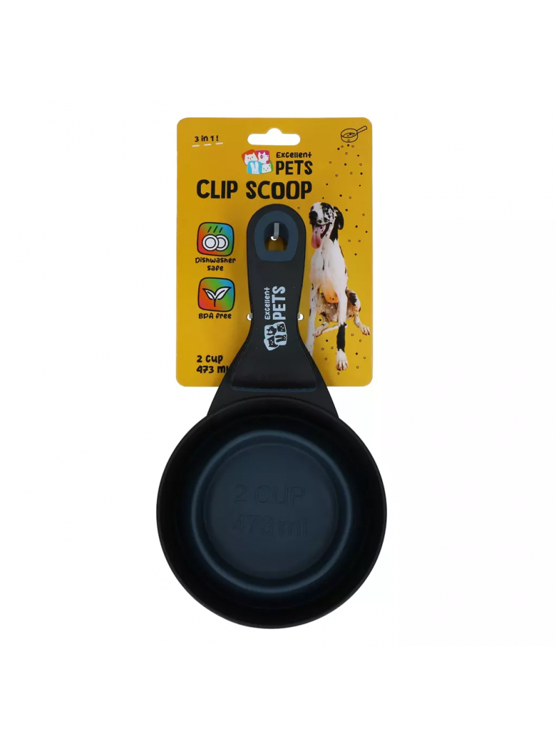 EXCELLENT PETS 3-IN-1 CLIP SCOOP 2 CUP