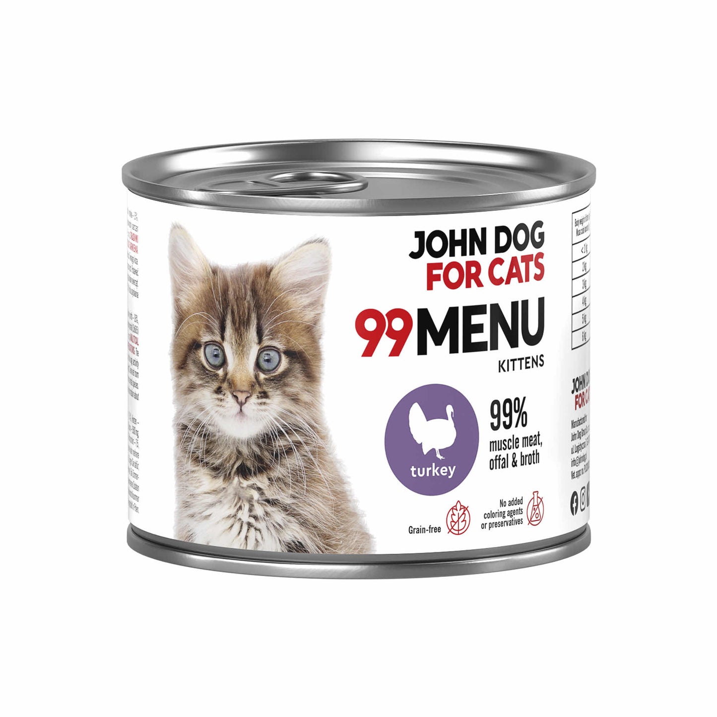 JOHN DOG 99MENU KITTEN MOKRA KARMA KOT INDYK 200G