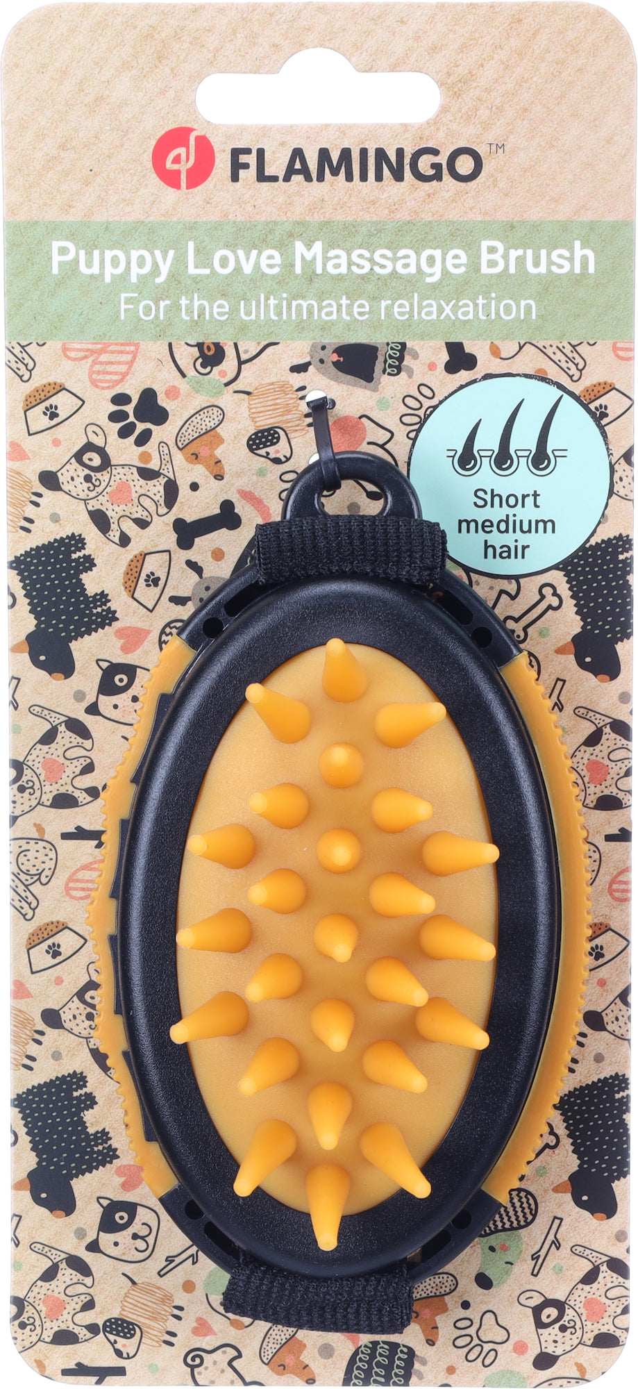 FLAMINGO MASSAGE BRUSH PUPPY CALMY