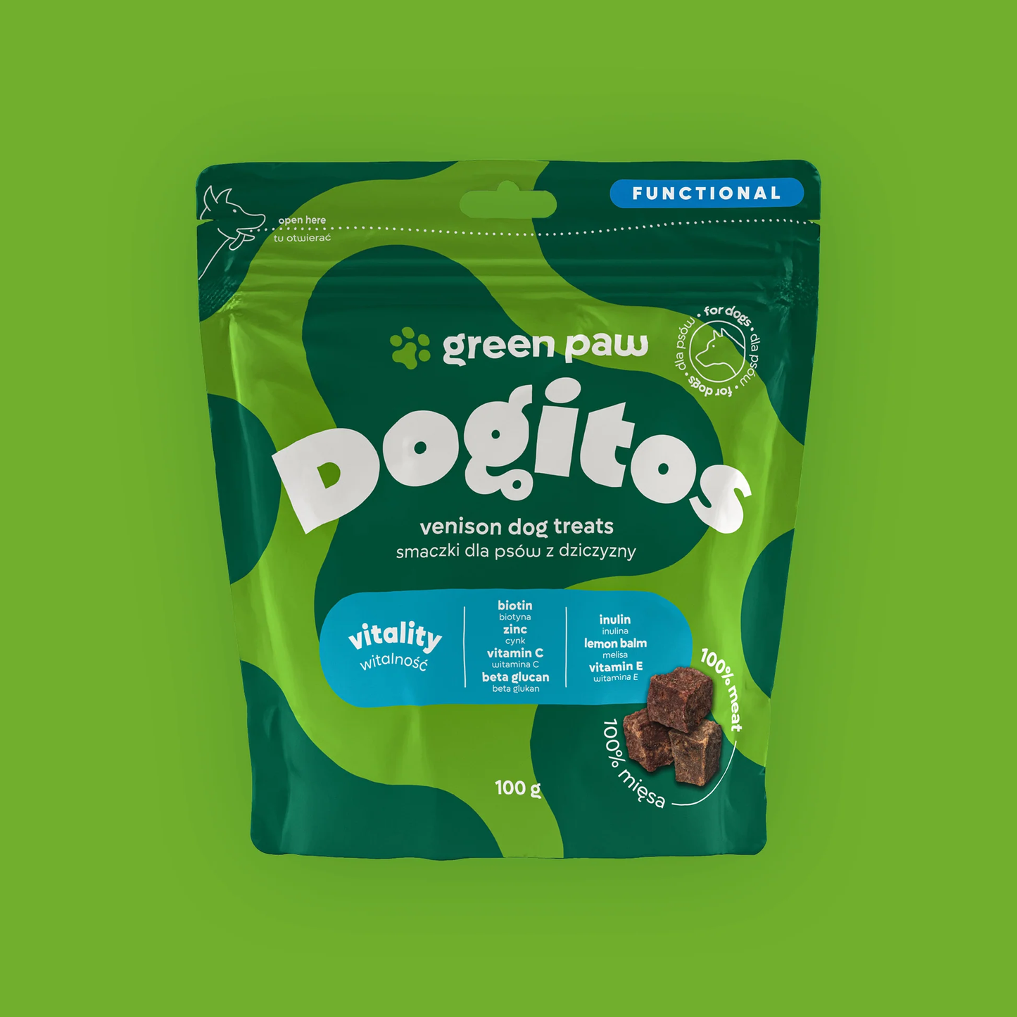 GREEN PAW PRZYSMAKI DLA PSA DOGITOS VITALITY 100G