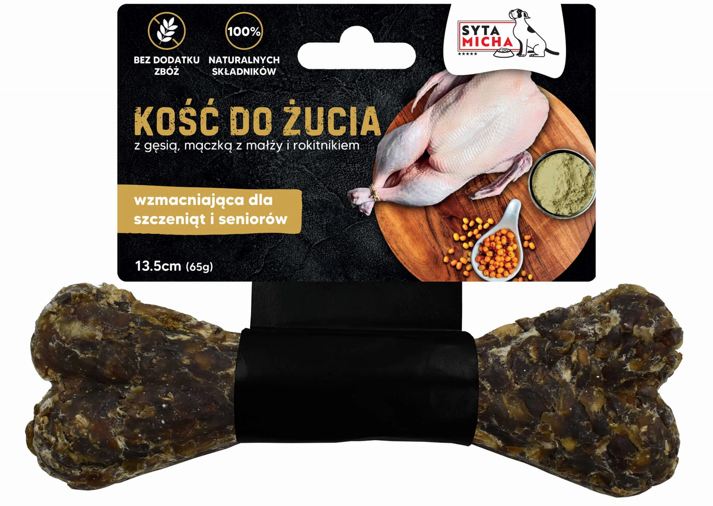 SYTA MICHA GRYZAK DLA PSA KOŚĆ WZMACNIAJĄCA DLA SZCZENIĄT I SENIORÓW 13,5CM
