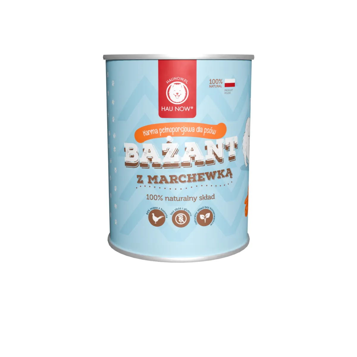 HAUNOW MOKRA KARMA DLA PSA BAŻANT Z MARCHEWKĄ 400G