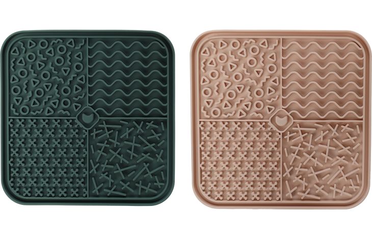 FLAMINGO LICK PAD MUNIR ASSORTMENT GREEN/BEIGE 20X20CM