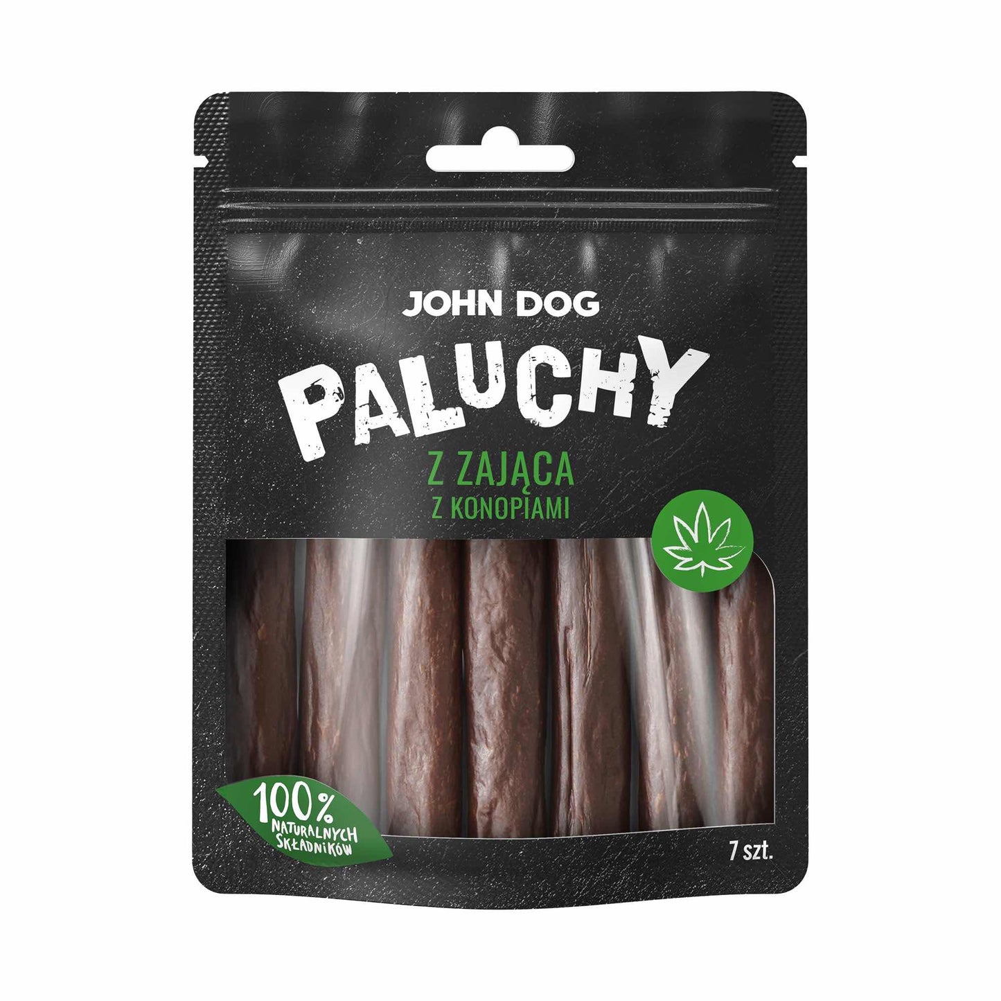 JOHN DOG PALUCHY Z ZAJĄCA Z KONOPAMI 7SZT