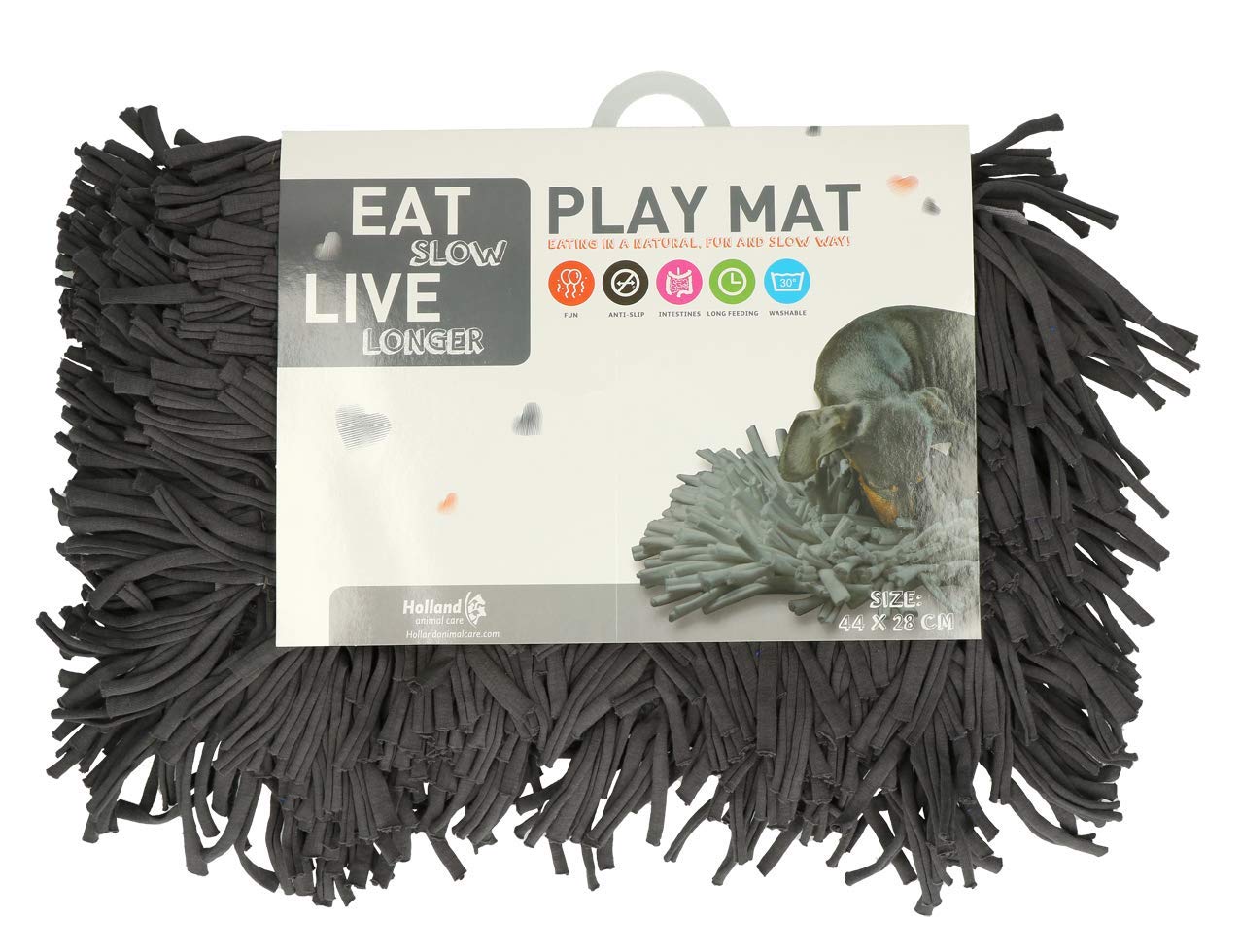 EAT SLOW LIVE LONGER PLAY MAT GREY