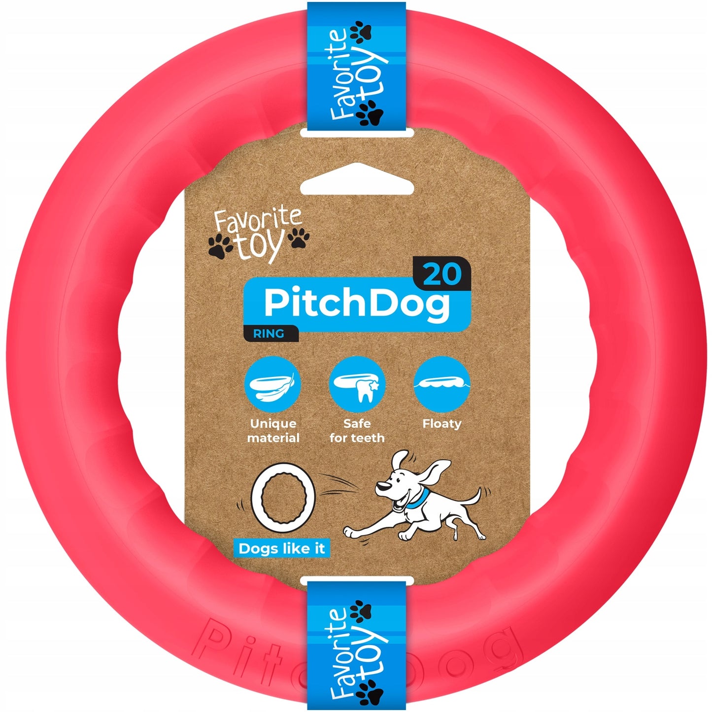 PITCHDOG PIERŚCIEŃ 20CM RÓŻOWY