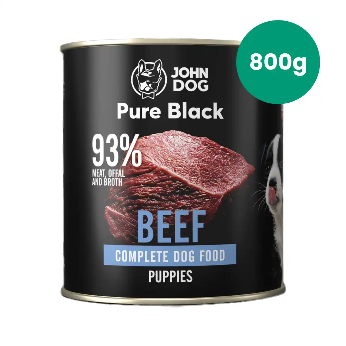 JOHN DOG PURE BLACK JUNIOR MOKRA KARMA DLA PSA WOŁOWINA 800 G