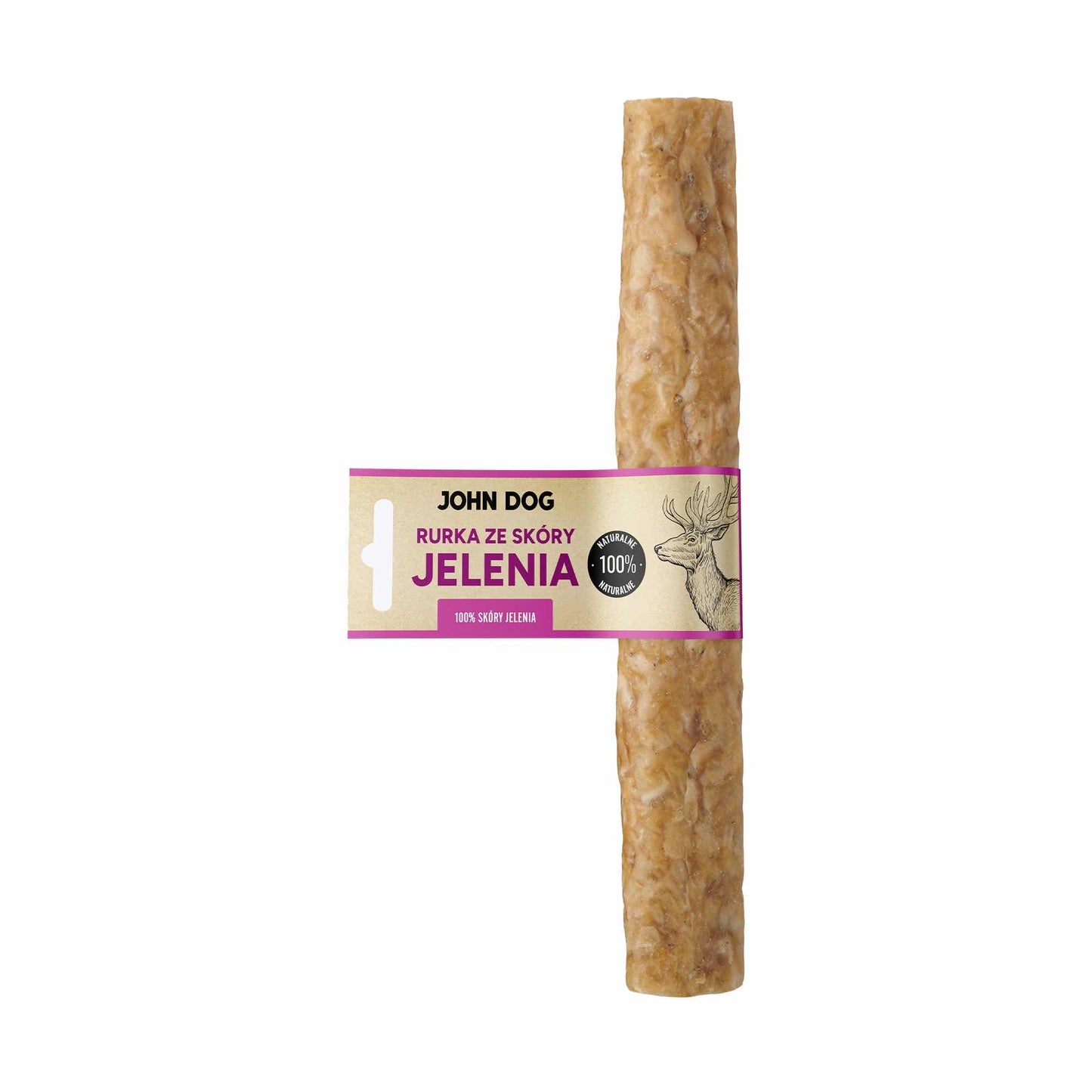 JOHN DOG SUSZONY GRYZAK DLA PSA RURKA ZE SKÓRY JELENIA 25CM