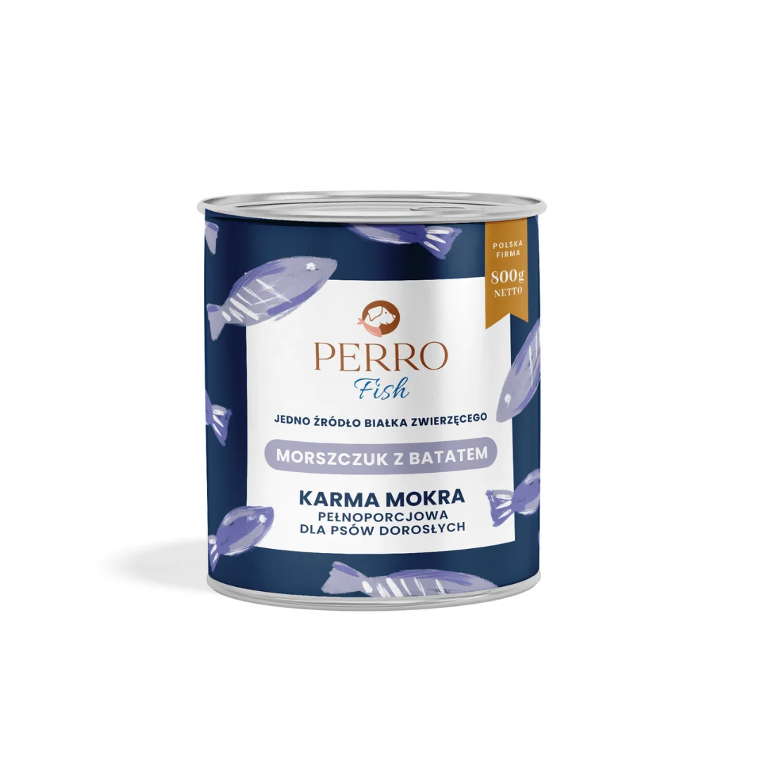 PERRO LIGHT MOKRA KARMA PIES FISH MORSZCZUK Z BATATEM 800G