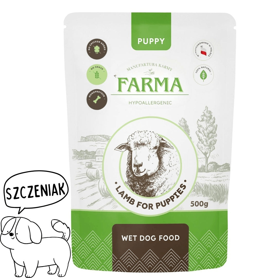 FARMA JUNIOR MOKRA KARMA PIES JAGNIĘCINA 500G