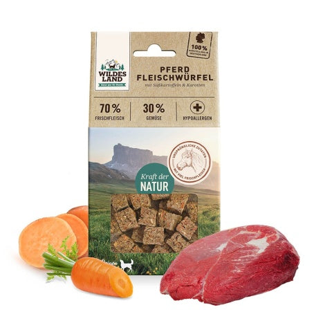 WILDES LAND DOG PFERD KONINA KOSTKI MIĘSNE PRZYSMAKI 100G