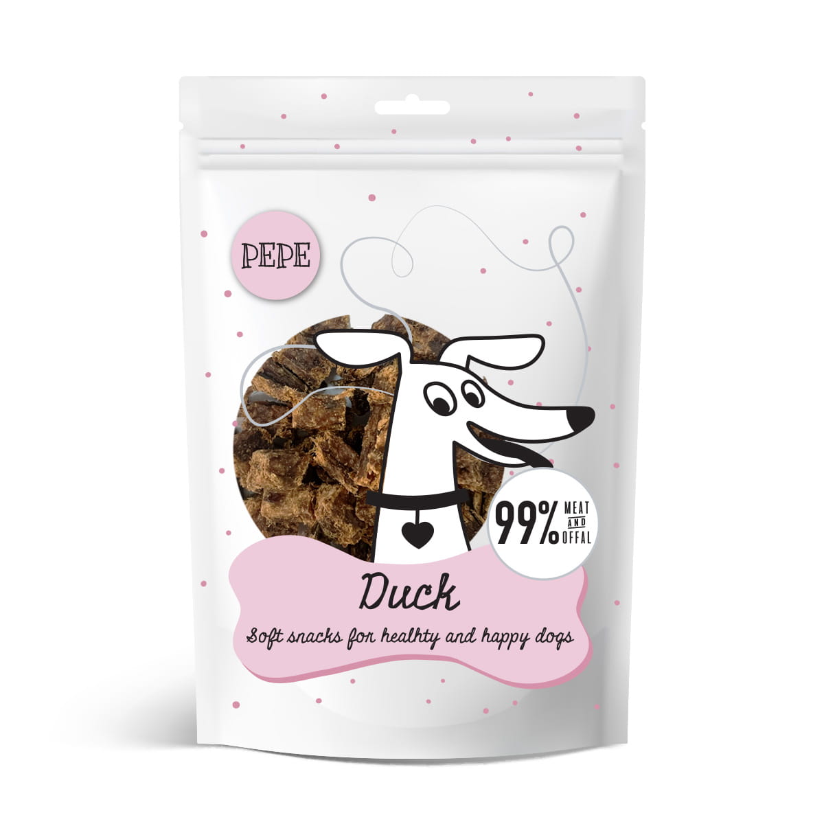 PAKA ZWIERZAKA PEPE PRZYSMAKI DLA PSA KACZKA 70G