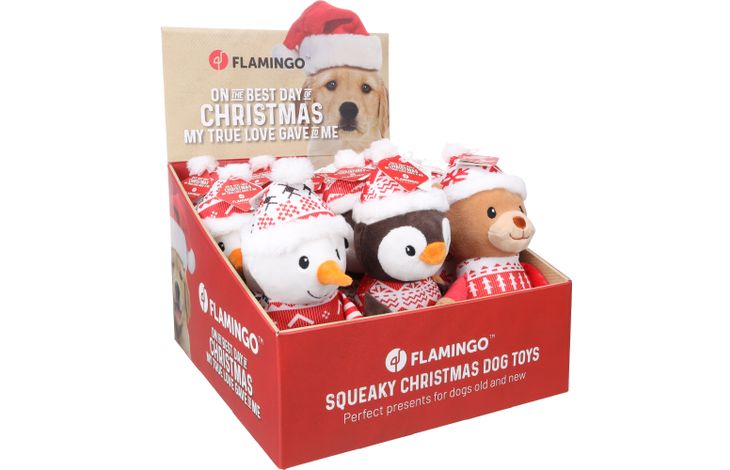 FLAMINGO CHRISTMAS TOY SWETTA SEVERAL COLOURS 19X9X31CM ASS. DISPLAY