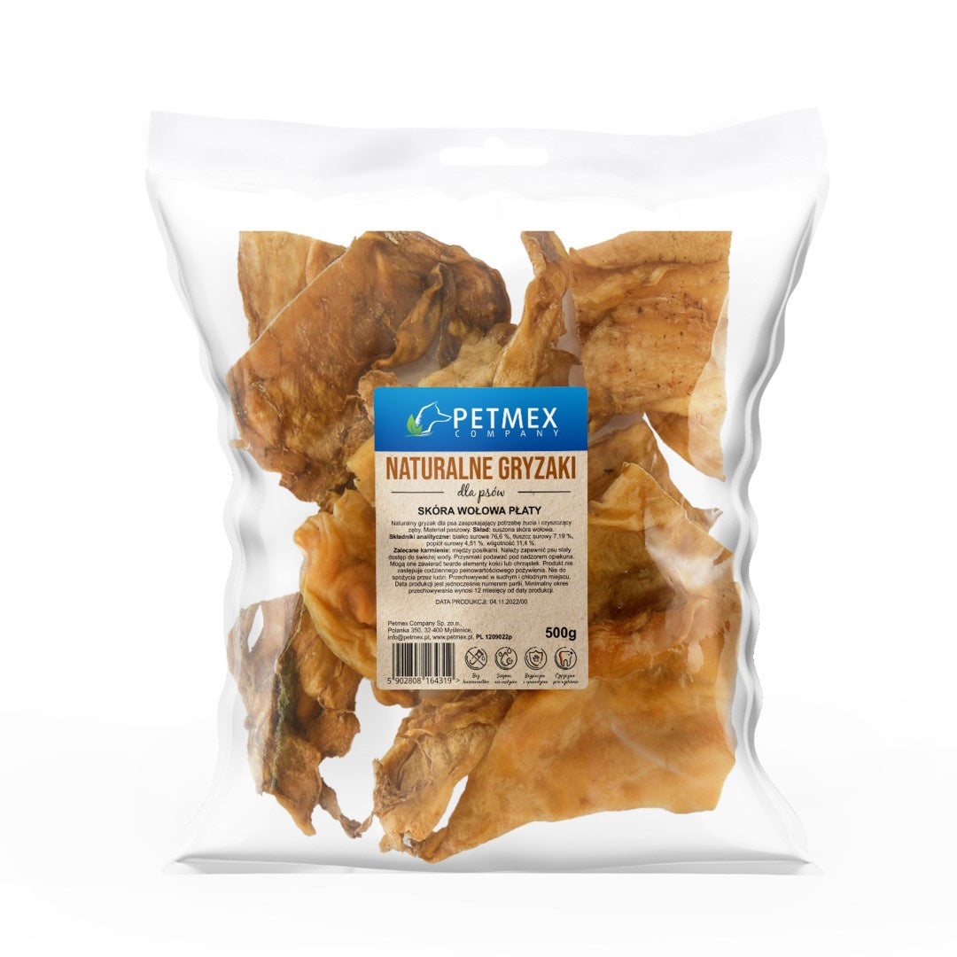 PETMEX SKÓRA WOŁOWA PŁATY 500G
