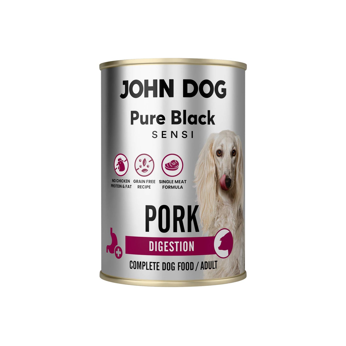 JOHN DOG PURE BLACK SENSI MOKRA KARMA PIES DIGESTION PORK 400G