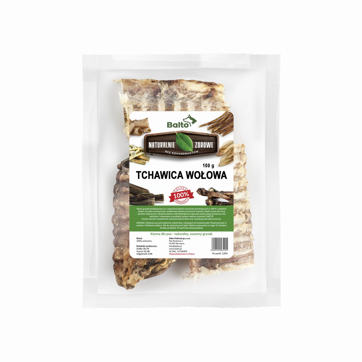 BALTO GRYZAK DLA PSA TCHAWICA WOŁOWA 100G