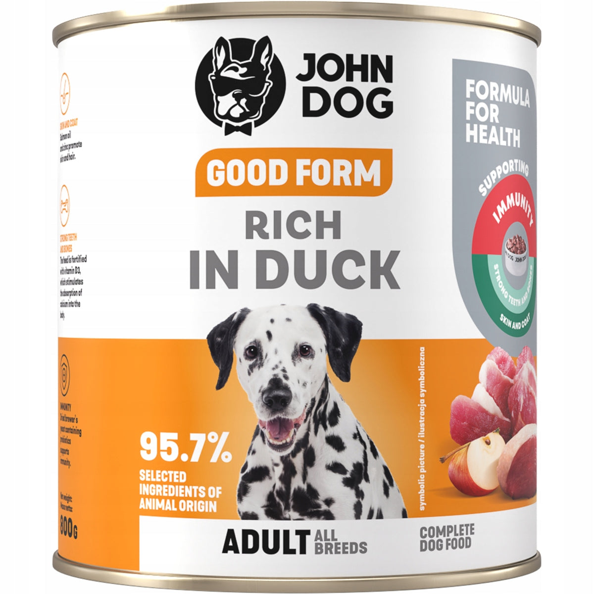 JOHN DOG GOOD FORM MOKRA KARMA PIES BOGATA W KACZKĘ 800G