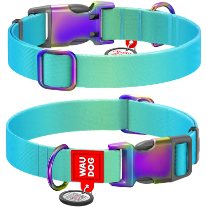 WAUDOG NYLON RECYCLED GRADIENT OBROŻA L 25 MM NIEBIESKI