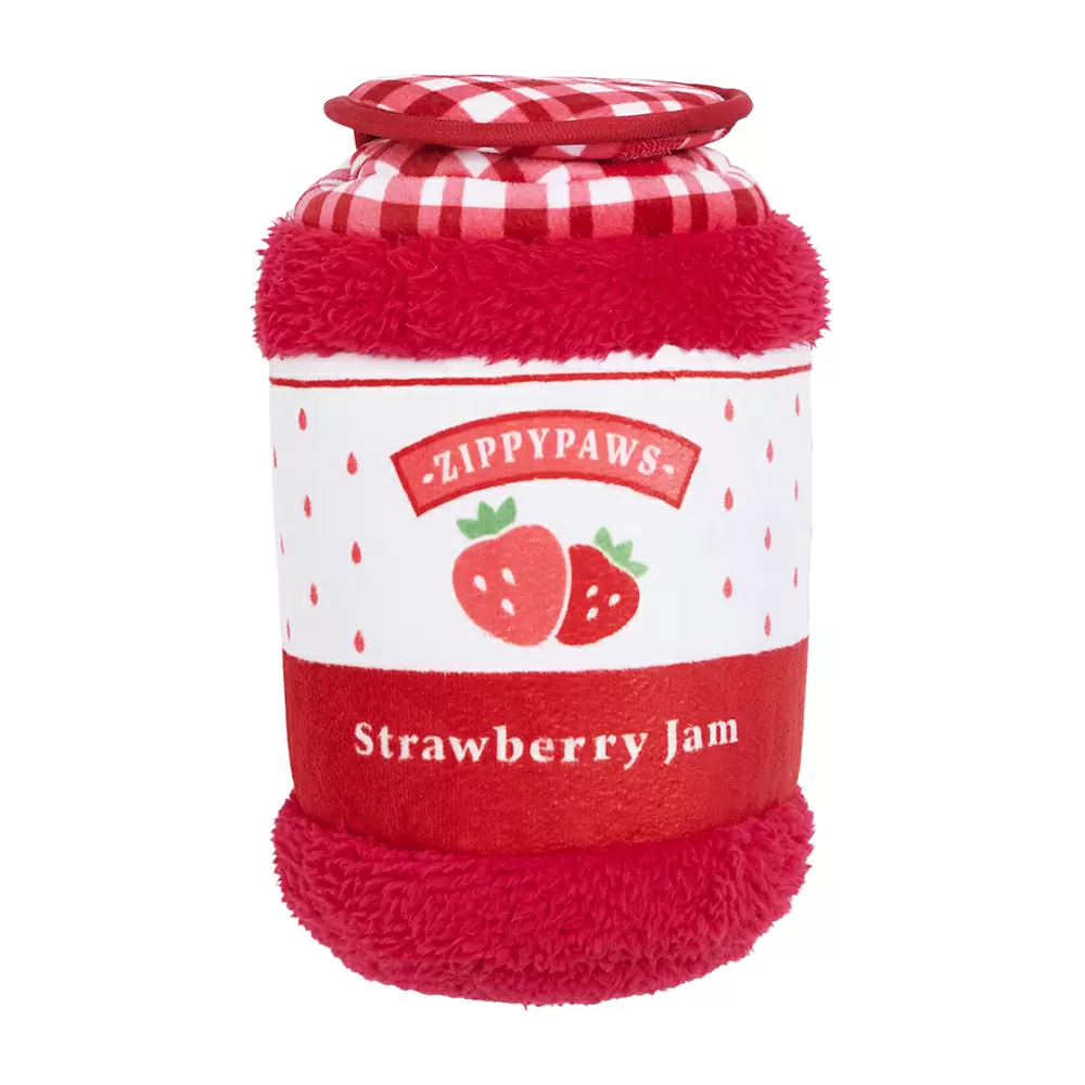 ZIPPY PAWS BUNGEE BURROW STRAWBERRY JAM JAR