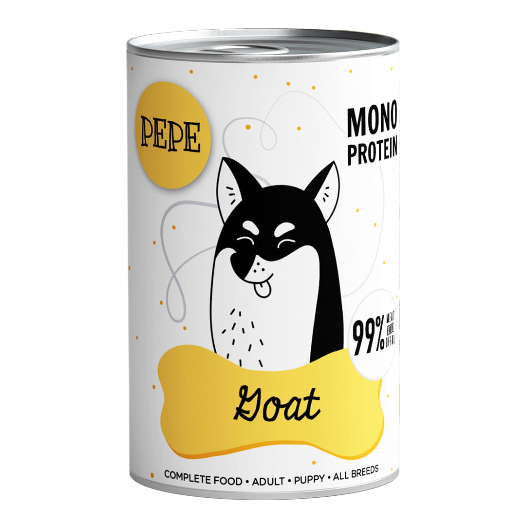 PAKA ZWIERZAKA PEPE MOKRA KARMA DLA PSA KOZA 400G