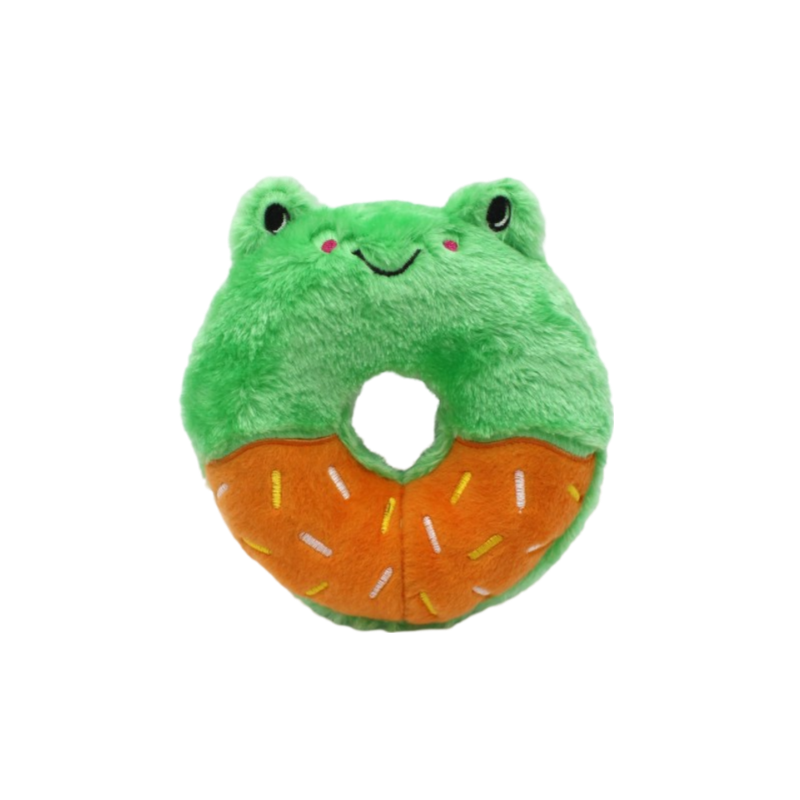 ZIPPYPAWS PLUSZOWY DONUT ŻABA – UROCZA, PISZCZĄCA ZABAWKA DLA PSA