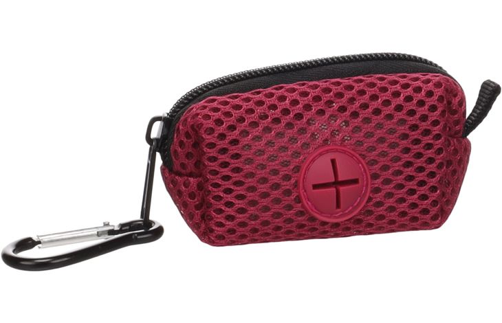 FLAMINGO POOP BAG HOLDER MISHA BURGUNDY + 1 ROLL 9X4X4,5CM