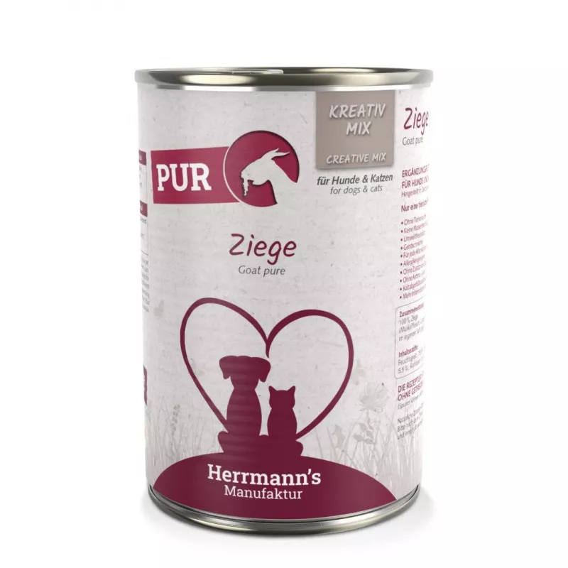 HERRMANN'S MANUFAKTUR MOKRA KARMA DLA PSA MOKRA KARMA DLA KOTA ZIEGE KOZA 400G