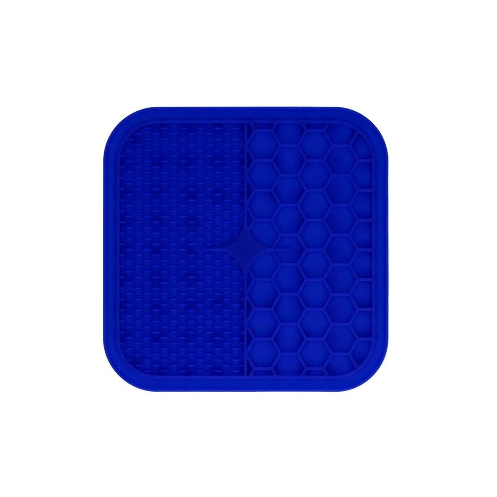EAT SLOW LIVE LONGER LICK MAT DUO M BLUE