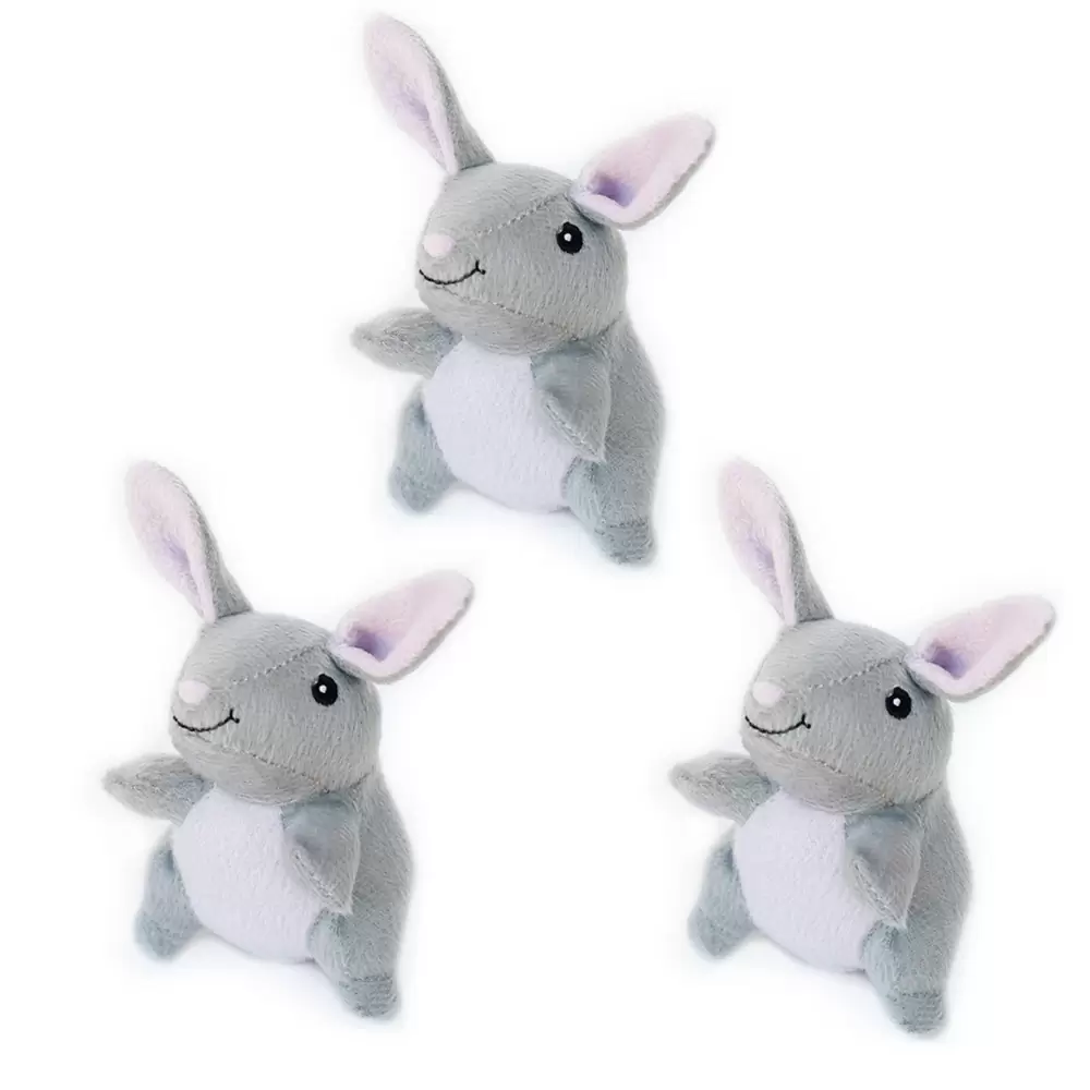 ZIPPY PAWS MINIZ 3PACK BUNNIES