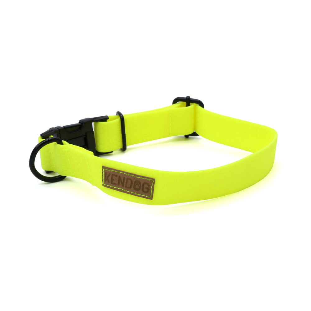 KENDOG OBROŻA DLA PSA PVC/TPU YELLOW NEON S