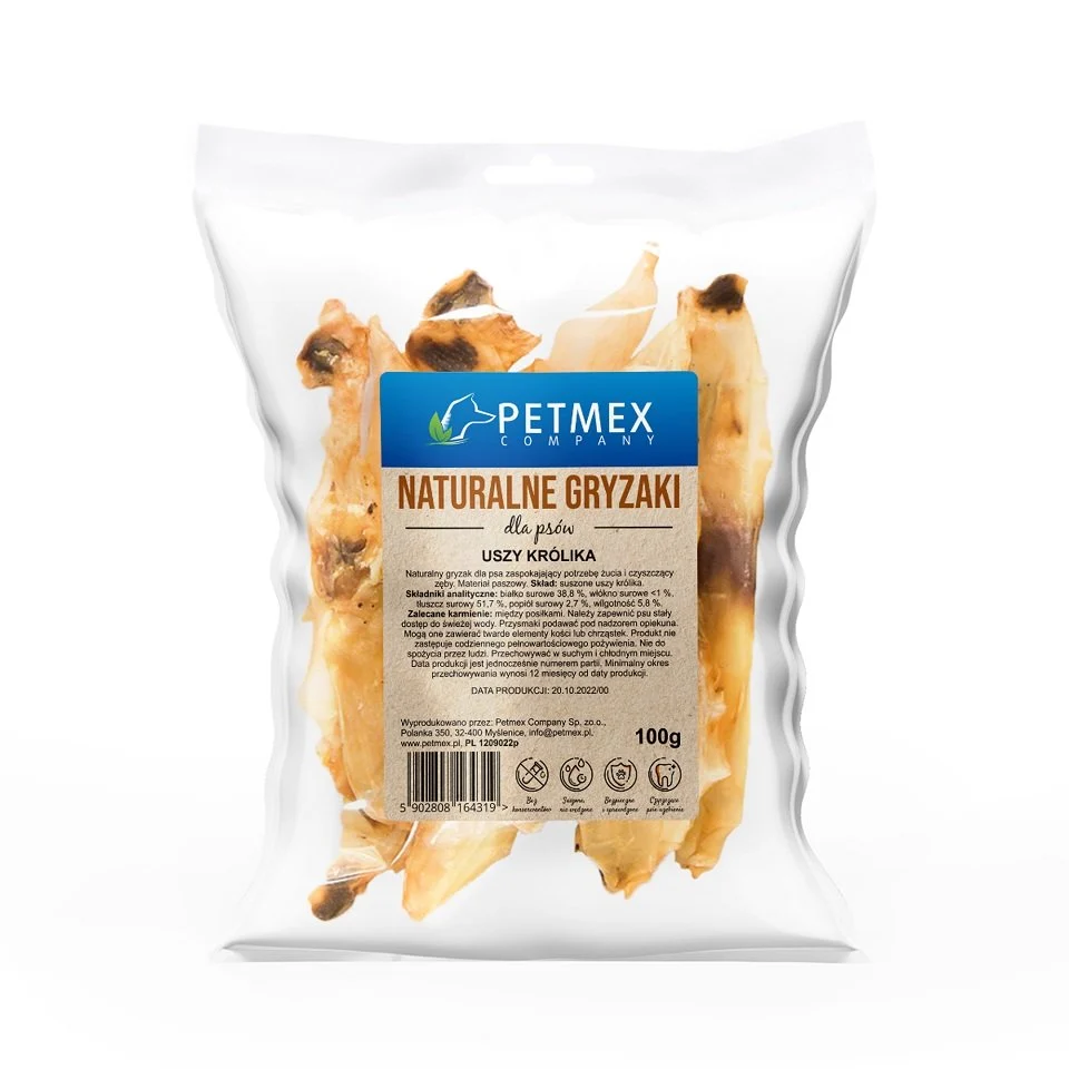PETMEX USZY KRÓLIKA 100G