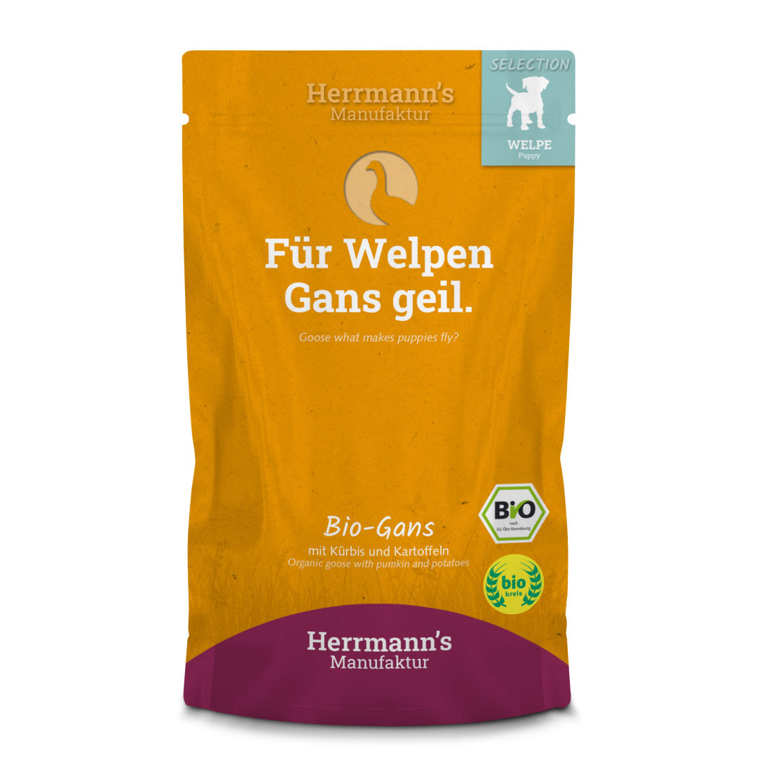 HERRMANN'S SELECTION PUPPY BIO GANS - BIO GĘSINA DLA SZCZENIĄT (150G)