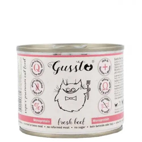 GUSSTO MOKRA KARMA DLA KOTA WOŁOWINA 200G