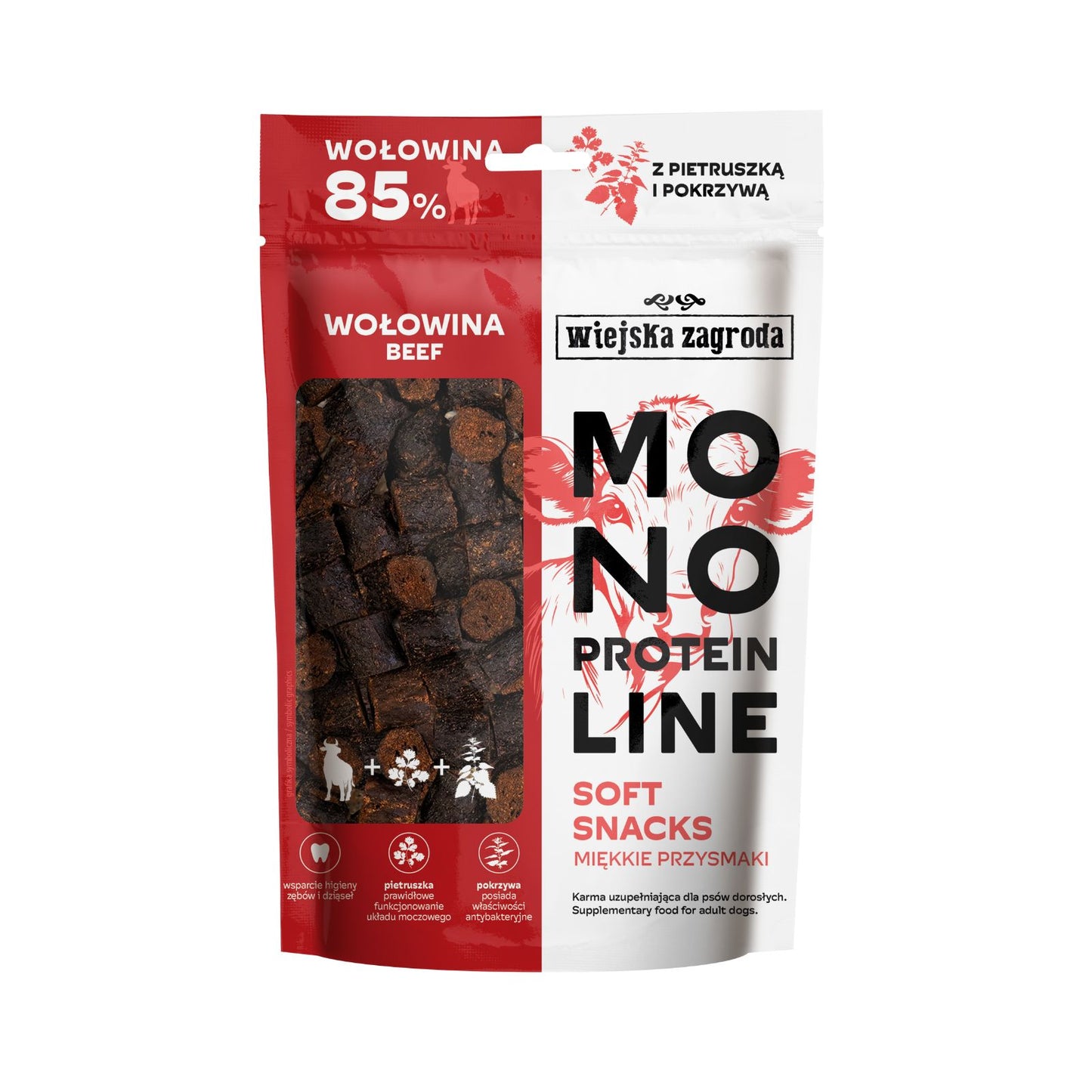 WIEJSKA ZAGRODA MONOPROTEIN SOFT SNACKS PRZYSMAKI DLA PSA WOŁOWINA 115G