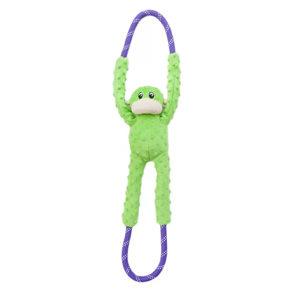 ZIPPY PAWS MONKEY ROPE TUGZ GREEN