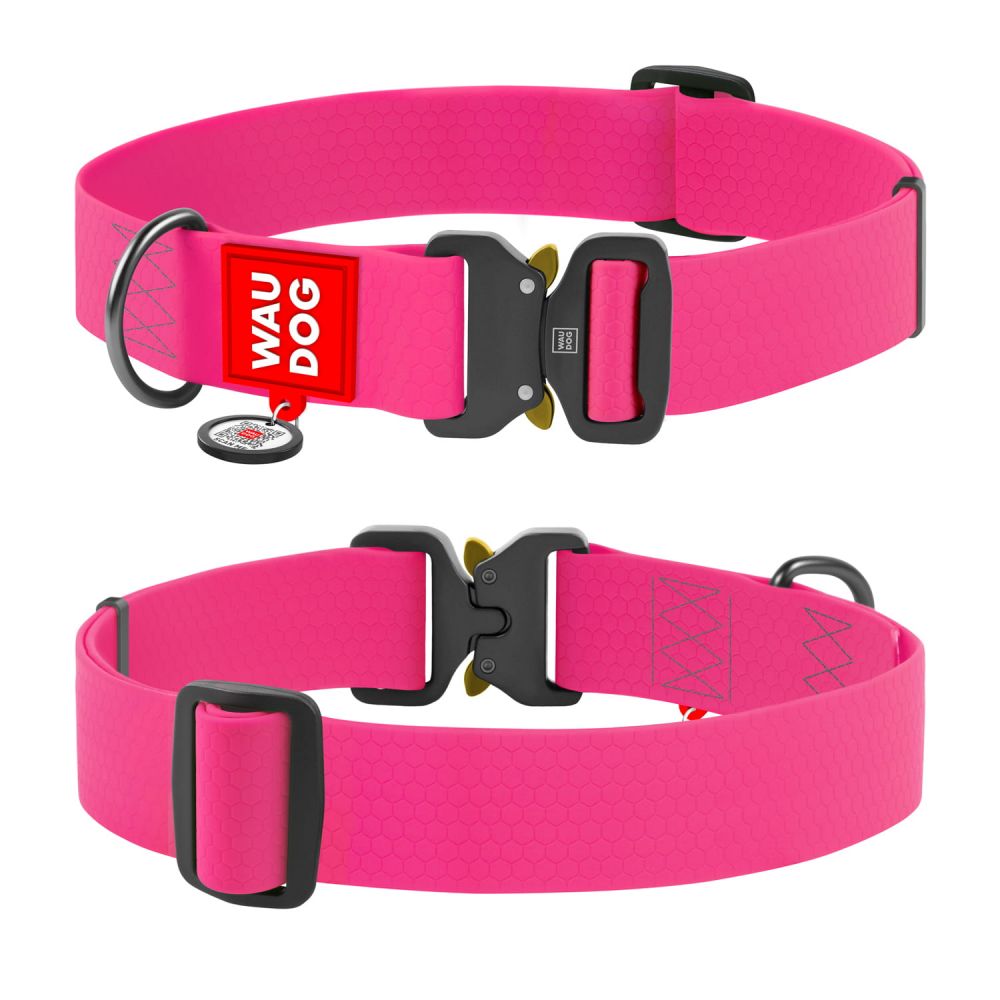 WAUDOG WATERPROOF OBROŻAMETALOWY FASTEX 25 MM DL. 34-49CM RÓŻOWY