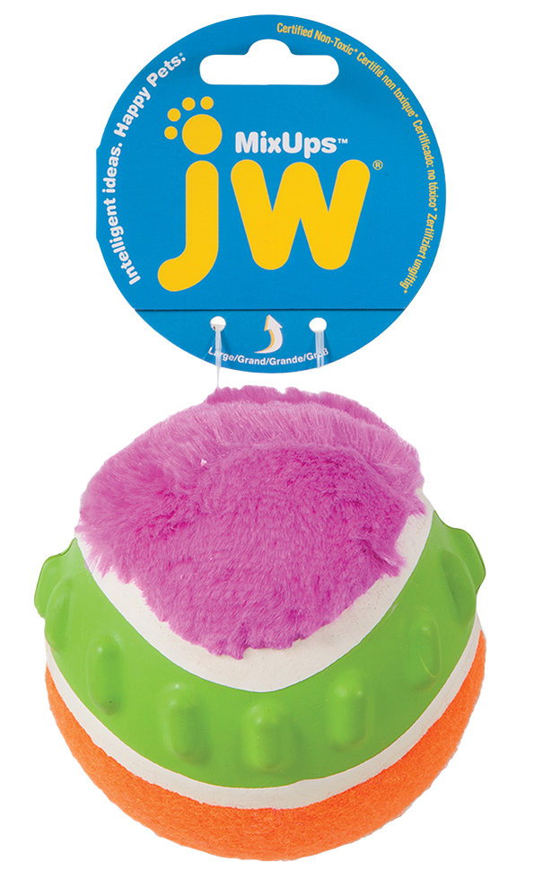 JW MIXUPS RIBBED BALL L 10 CM