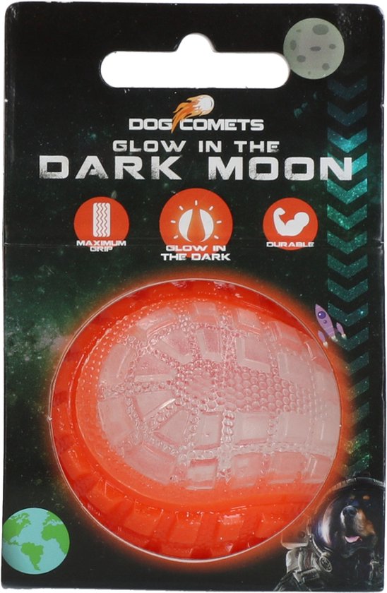 DOG COMETS GLOW IN THE DARK MOON ORANGE L