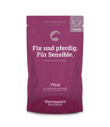 HERRMANN'S MANUFAKTUR MOKRA KARMA DLA PSA SELECTION SENSITIVE DOG PFERD - KONINA 150G
