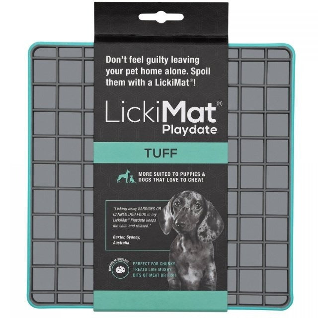 LICKIMAT TUFF PLAYDATE TURKUSOWA – TWARDZSZA MATA DO LIZANIA DLA PSA I KOTA