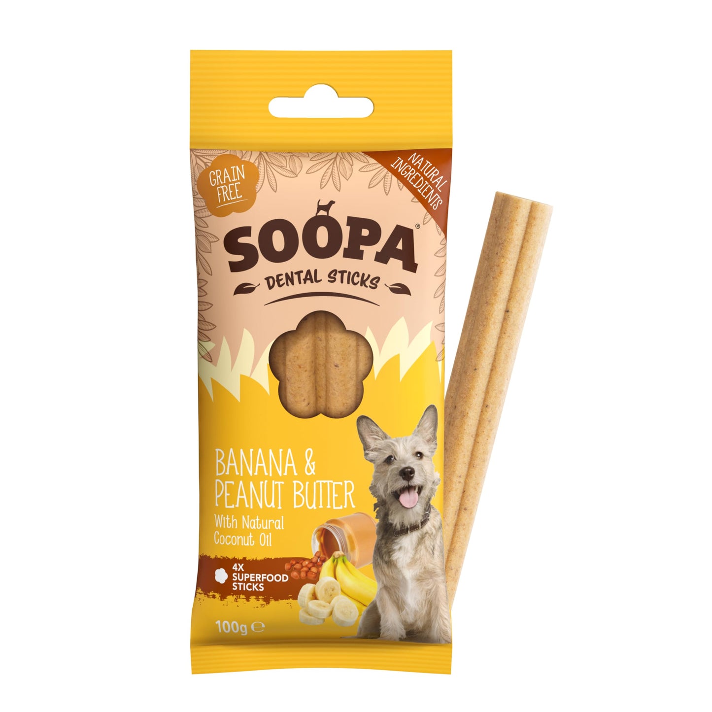 SOOPA STICKS DLA PSA BANANA & PEANUT BUTTER