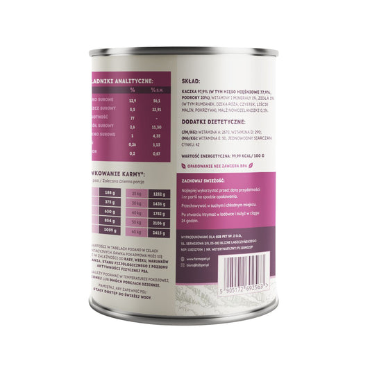 FARMA MOKRA KARMA DLA PSA SELECT KACZKA 400G