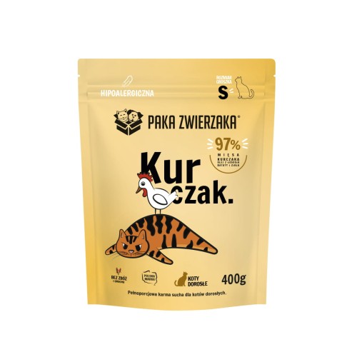 PAKA ZWIERZAKA SUCHA KARMA KOT KURCZAK S 400G