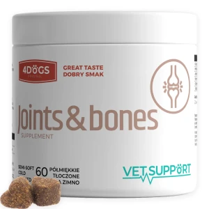 4DOGS VETSUPPORT JOINT & BONES 180G - KOMPLEKSOWE WSPARCIE STAWÓW I KOŚCI