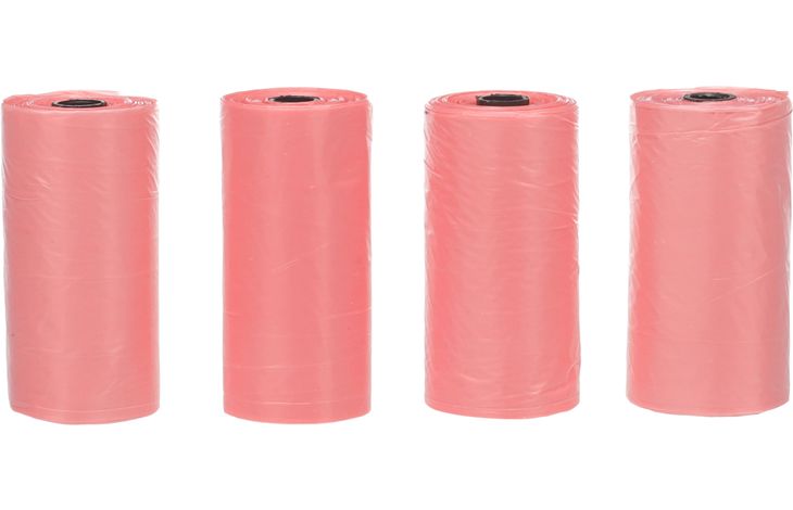 FLAMINGO POOP BAG BASIC PASTEL PINK 4X15PCS