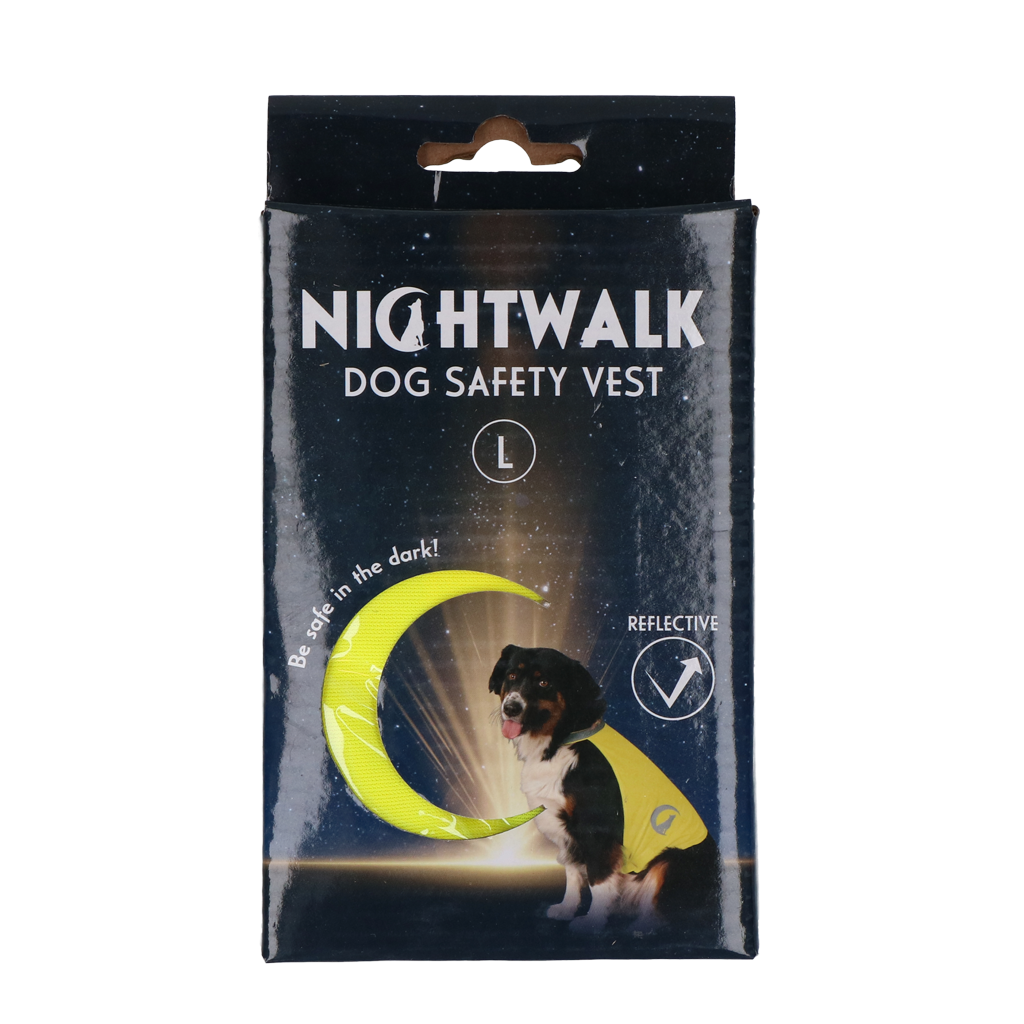 NIGHTWALK DOG SAFETY VEST YELLOW LARGE